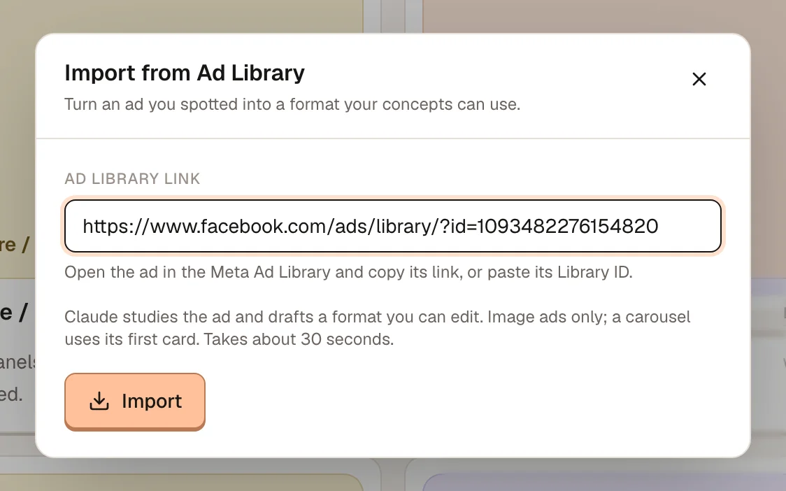 Format import